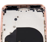 Replacement Back Housing W/ Small Components Pre-Installed Compatible with Apple iPhone 8 (No Logo) (Aftermarket Plus) (Gold)