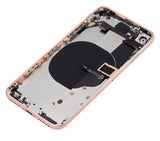 Replacement Back Housing W/ Small Components Pre-Installed Compatible with Apple iPhone 8 (No Logo) (Aftermarket Plus) (Gold)