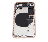 Replacement Back Housing W/ Small Components Pre-Installed Compatible with Apple iPhone 8 (No Logo) (Aftermarket Plus) (Gold)