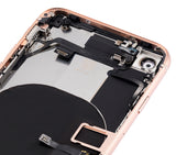 Replacement Back Housing W/ Small Components Pre-Installed Compatible with Apple iPhone 8 (No Logo) (Aftermarket Plus) (Gold)