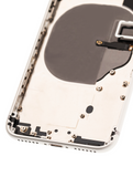 Replacement Back Housing W/ Small Components Pre-Installed Compatible with Apple iPhone 8 (Used OEM Pull: Grade A) (Silver)
