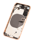 Replacement Back Housing W/ Small Components Pre-Installed Compatible with Apple iPhone 8 (Used OEM Pull: Grade A) (Gold)