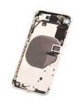 Replacement Back Housing W/ Small Components Pre-Installed Compatible with Apple iPhone 8 (Used OEM Pull: Grade B) (Silver)