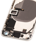Replacement Back Housing W/ Small Components Pre-Installed Compatible with Apple iPhone 8 (Used OEM Pull: Grade C) (Silver)