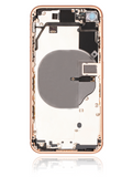 Replacement Back Housing W/ Small Components Pre-Installed Compatible with Apple iPhone 8 (Used OEM Pull: Grade C) (Gold)