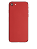 Replacement Back Housing W/ Small Components Pre-Installed Compatible with Apple iPhone 8 (Used OEM Pull: Grade C) (Red)