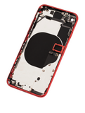 Replacement Back Housing W/ Small Components Pre-Installed Compatible with Apple iPhone 8 (Used OEM Pull: Grade C) (Red)