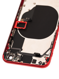 Replacement Back Housing W/ Small Components Pre-Installed Compatible with Apple iPhone 8 (Used OEM Pull: Grade C) (Red)