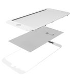 Replacement 3 in 1 (Glass With OCA Pre-Installed + Frame) Compatible with OCA Master iPhone 7 Plus (OCA Master) (2 Pack) (White)