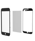 Replacement 3 in 1 (Glass With OCA Pre-Installed + Frame) Compatible with OCA Master iPhone 8 Plus (OCA Master) (2 Pack) (Black)