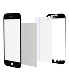 Replacement Glass With Frame / OCA / Polarizer Pre-Installed Compatible with Apple iPhone 7 Plus (Black) (Premium / 4 in 1) (2 Pack)
