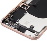 Replacement Back Housing W/ Small Components Pre-Installed Compatible with Apple iPhone 8 Plus (No Logo) (Aftermarket Plus) (Gold)
