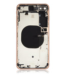Replacement Back Housing W/ Small Components Pre-Installed Compatible with Apple iPhone 8 Plus (No Logo) (Aftermarket Plus) (Gold)