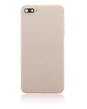 Replacement Back Housing W/ Small Components Pre-Installed Compatible with Apple iPhone 8 Plus (No Logo) (Aftermarket Plus) (Gold)
