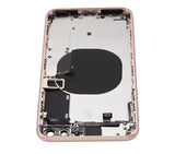 Replacement Back Housing W/ Small Components Pre-Installed Compatible with Apple iPhone 8 Plus (No Logo) (Aftermarket Plus) (Gold)