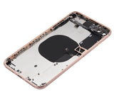 Replacement Back Housing W/ Small Components Pre-Installed Compatible with Apple iPhone 8 Plus (No Logo) (Aftermarket Plus) (Gold)