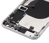 Replacement Back Housing W/ Small Components Pre-Installed Compatible with Apple iPhone 8 Plus (No Logo) (Aftermarket Plus) (Silver)