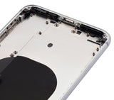 Replacement Back Housing W/ Small Components Pre-Installed Compatible with Apple iPhone 8 Plus (No Logo) (Aftermarket Plus) (Silver)