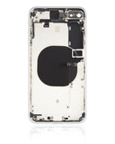 Replacement Back Housing W/ Small Components Pre-Installed Compatible with Apple iPhone 8 Plus (No Logo) (Aftermarket Plus) (Silver)
