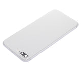 Replacement Back Housing W/ Small Components Pre-Installed Compatible with Apple iPhone 8 Plus (No Logo) (Aftermarket Plus) (Silver)