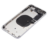Replacement Back Housing W/ Small Components Pre-Installed Compatible with Apple iPhone 8 Plus (No Logo) (Aftermarket Plus) (Silver)