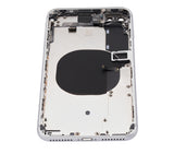 Replacement Back Housing W/ Small Components Pre-Installed Compatible with Apple iPhone 8 Plus (No Logo) (Aftermarket Plus) (Silver)