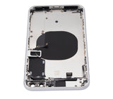 Replacement Back Housing W/ Small Components Pre-Installed Compatible with Apple iPhone 8 Plus (No Logo) (Aftermarket Plus) (Silver)