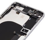 Replacement Back Housing W/ Small Components Pre-Installed Compatible with Apple iPhone 8 Plus (No Logo) (Aftermarket Plus) (Silver)