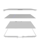 Replacement 4 in 1 (Front Glass + Polarizer + Frame + OCA Pre-Installed) Compatible with Apple iPhone 8 Plus (2 Pack) (White)