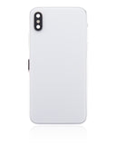 Replacement Back Housing W/ Small Components Pre-Installed Compatible with Apple iPhone X (No Logo) (Aftermarket Plus) (Silver)