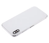 Replacement Back Housing W/ Small Components Pre-Installed Compatible with Apple iPhone X (No Logo) (Aftermarket Plus) (Silver)