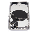 Replacement Back Housing W/ Small Components Pre-Installed Compatible with Apple iPhone X (No Logo) (Aftermarket Plus) (Silver)
