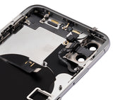 Replacement Back Housing W/ Small Components Pre-Installed Compatible with Apple iPhone X (No Logo) (Aftermarket Plus) (Silver)