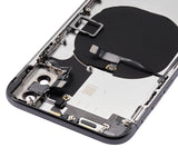 Replacement Back Housing W/ Small Components Pre-Installed Compatible with Apple iPhone X (No Logo) (Aftermarket Plus) (Space Gray)