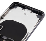 Replacement Back Housing W/ Small Components Pre-Installed Compatible with Apple iPhone X (No Logo) (Aftermarket Plus) (Space Gray)