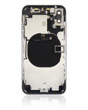 Replacement Back Housing W/ Small Components Pre-Installed Compatible with Apple iPhone X (No Logo) (Aftermarket Plus) (Space Gray)