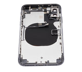 Replacement Back Housing W/ Small Components Pre-Installed Compatible with Apple iPhone X (No Logo) (Aftermarket Plus) (Space Gray)