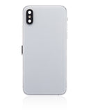 Replacement Back Housing W/ Small Components Pre-Installed Compatible with Apple iPhone XS (No Logo) (Aftermarket Plus) (Silver)