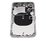 Replacement Back Housing W/ Small Components Pre-Installed Compatible with Apple iPhone XS (No Logo) (Aftermarket Plus) (Silver)