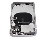 Replacement Back Housing W/ Small Components Pre-Installed Compatible with Apple iPhone XS (No Logo) (Aftermarket Plus) (Silver)