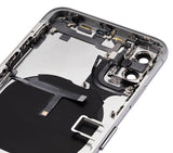 Replacement Back Housing W/ Small Components Pre-Installed Compatible with Apple iPhone XS (No Logo) (Aftermarket Plus) (Silver)