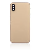 Replacement Back Housing W/ Small Components Pre-Installed Compatible with Apple iPhone XS (No Logo) (Aftermarket Plus) (Gold)