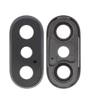 Replacement Back Camera Lens With Bracket & Bezel Compatible with Apple iPhone X (Space Gray) (Real Sapphire l Premium)