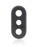 Replacement Back Camera Lens With Bracket & Bezel Compatible with Apple iPhone X (Space Gray) (Real Sapphire l Premium)