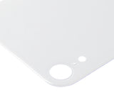 Replacement Back Glass With 3M Adhesive Compatible with Apple iPhone XR (No Logo / Large Camera Hole) (White)