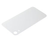 Replacement Back Glass With 3M Adhesive Compatible with Apple iPhone XR (No Logo / Large Camera Hole) (White)