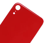 Replacement Back Glass With 3M Adhesive Compatible with Apple iPhone XR (No Logo / Large Camera Hole) (Red)