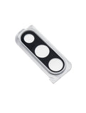 Replacement Back Camera Lens With Bracket / Bezel Compatible with Samsung Galaxy A30s (A307 / 2019) (Silver)