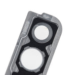 Replacement Back Camera Lens With Bracket / Bezel Compatible with Samsung Galaxy A30s (A307 / 2019) (Silver)