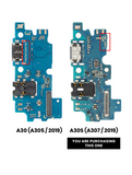 Replacement Charging Port Board Compatible with Samsung Galaxy A30S (A307 / 2019) (Premium)